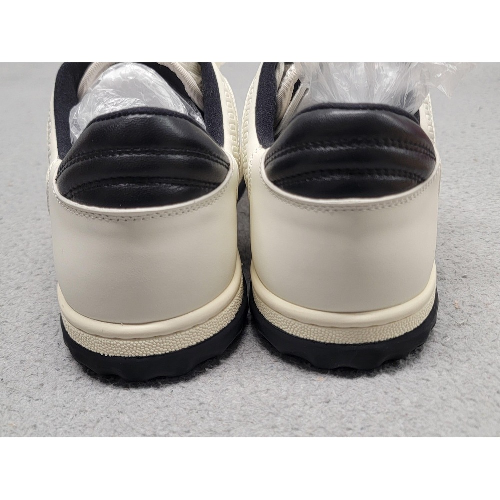 Gucci Shoes Mens US 12.5 EU 46 MAC80 Off-White Black Leather Low Top GG Italy - Picture 10 of 11